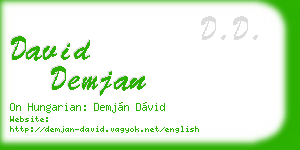 david demjan business card